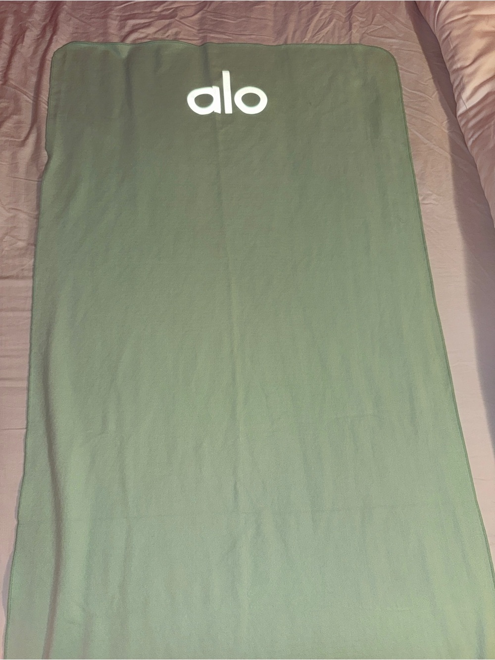 ALO Yoga mat towel in Sage Green